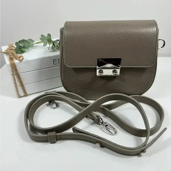 NWT Italy 100% Premium Leather Handbag Limited Small Crossbody Purse - Picture 9 of 9